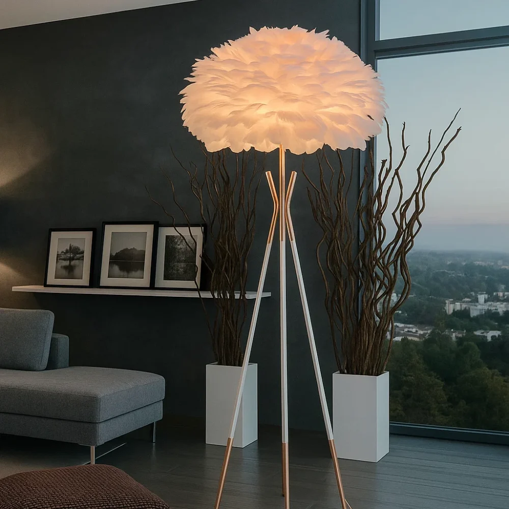 لمبادير ريش مودرن ريسبشن غرفة معيشة