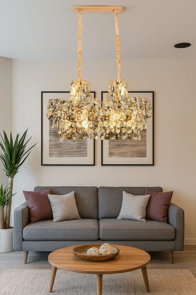 نجفة كريستال  350*55187/800 clear+shampin