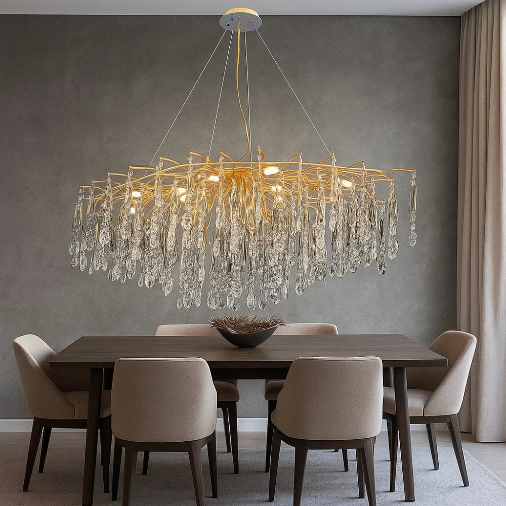 نجفة سفرة كريستال مودرن