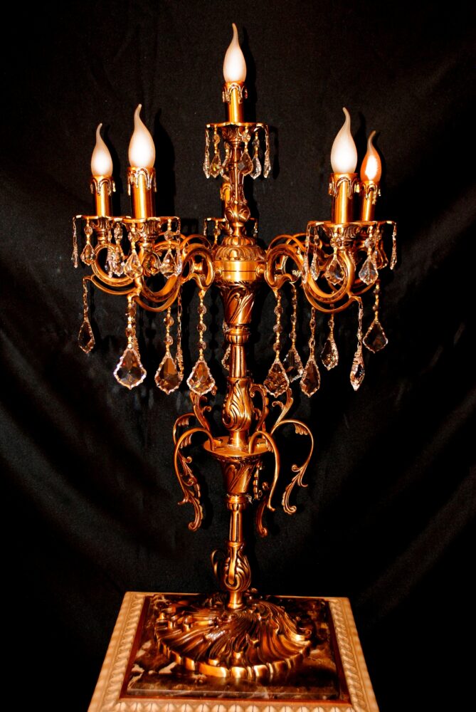 شمعدان 5 دراع تعبان نحاس برونز - الصورة 2